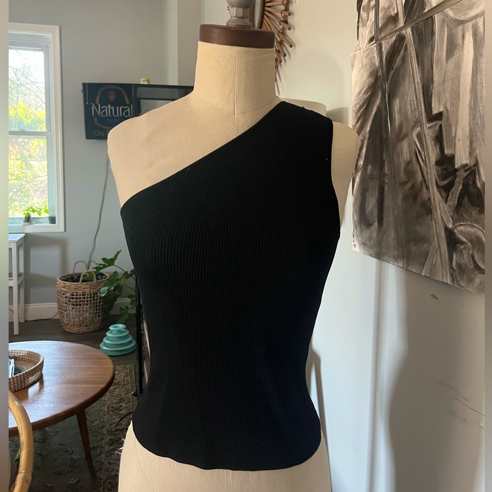 Zara ✿ Black One Sleeve Top